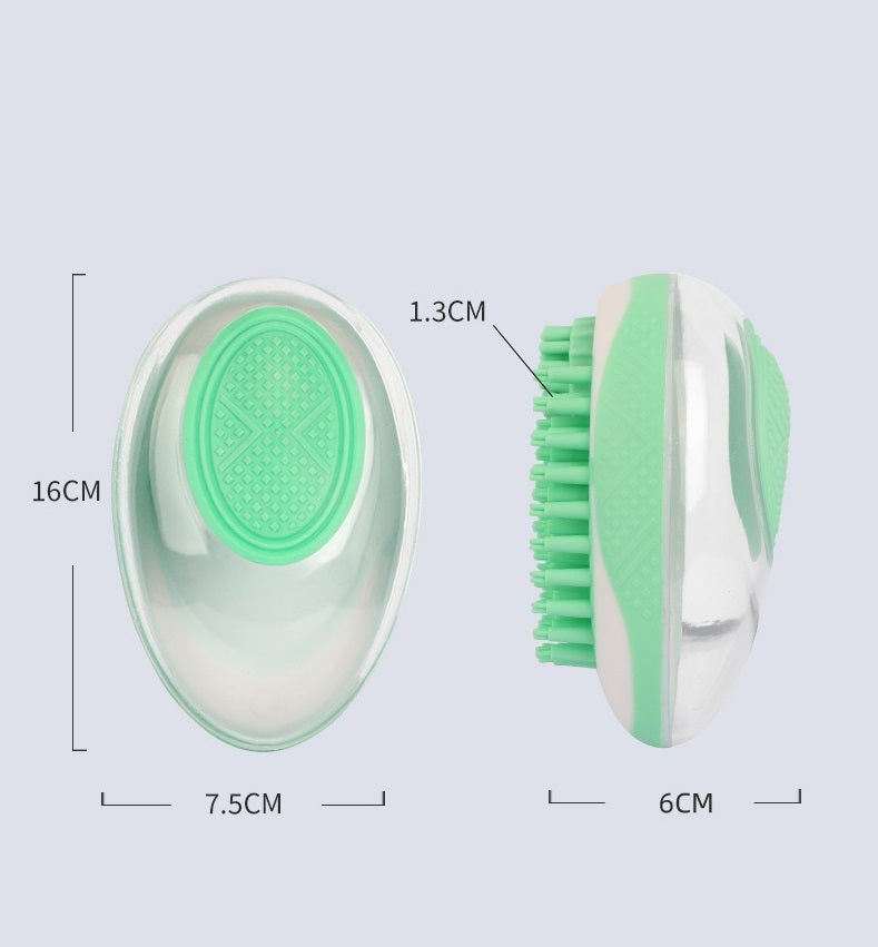 2-in-1 Pet Bath Brush with Soft Silicone Bristles - PetLuxe Essentials