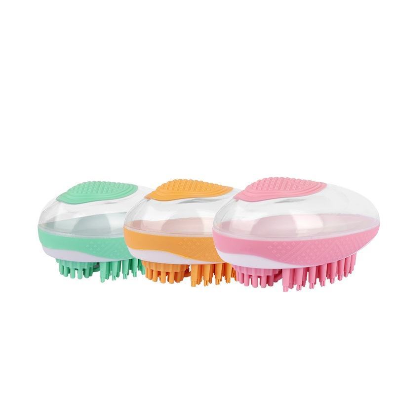 2-in-1 Pet Bath Brush with Soft Silicone Bristles - PetLuxe Essentials