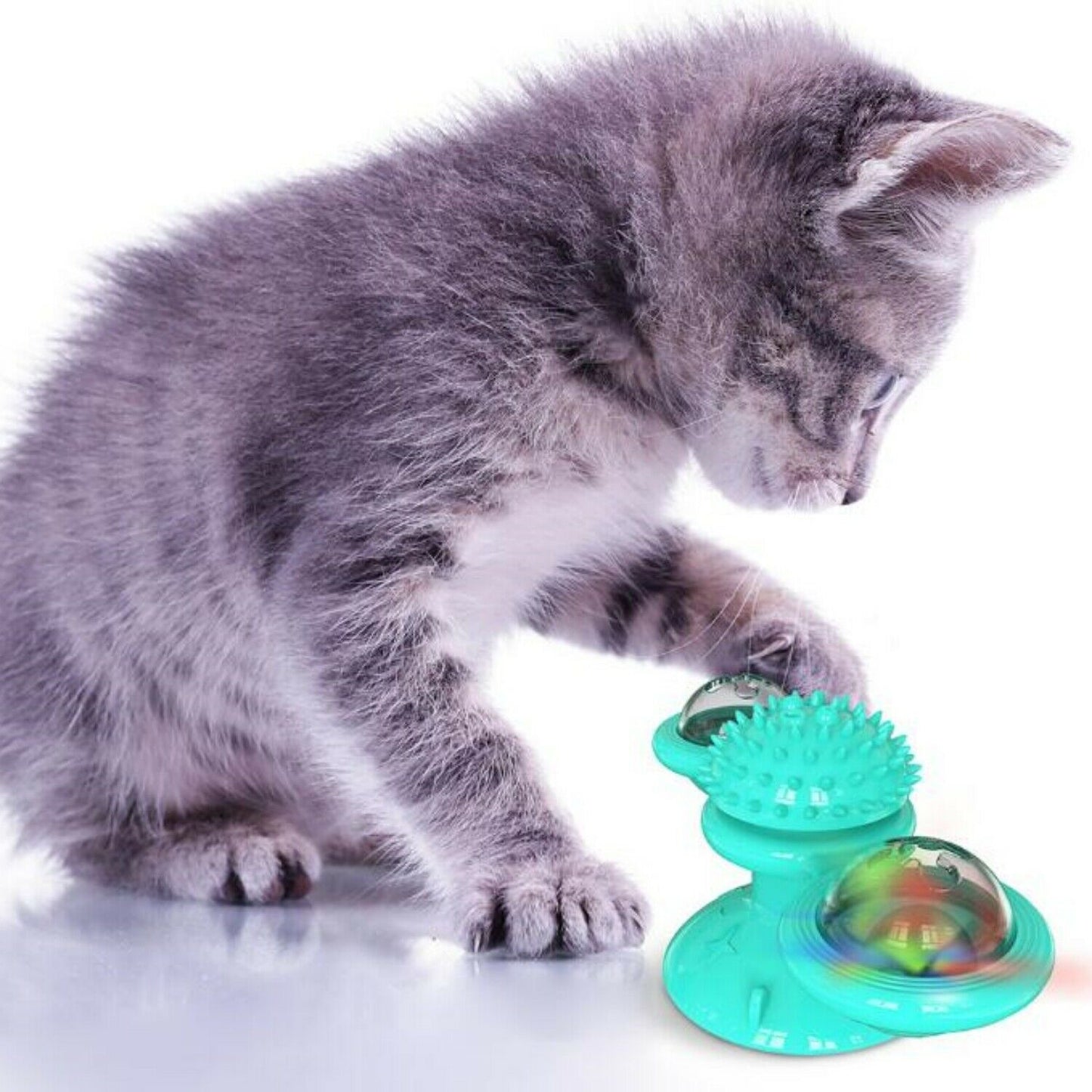 Rotating Cat Windmill Toy – Play, Clean, and Relax - PetLuxe Essentials 