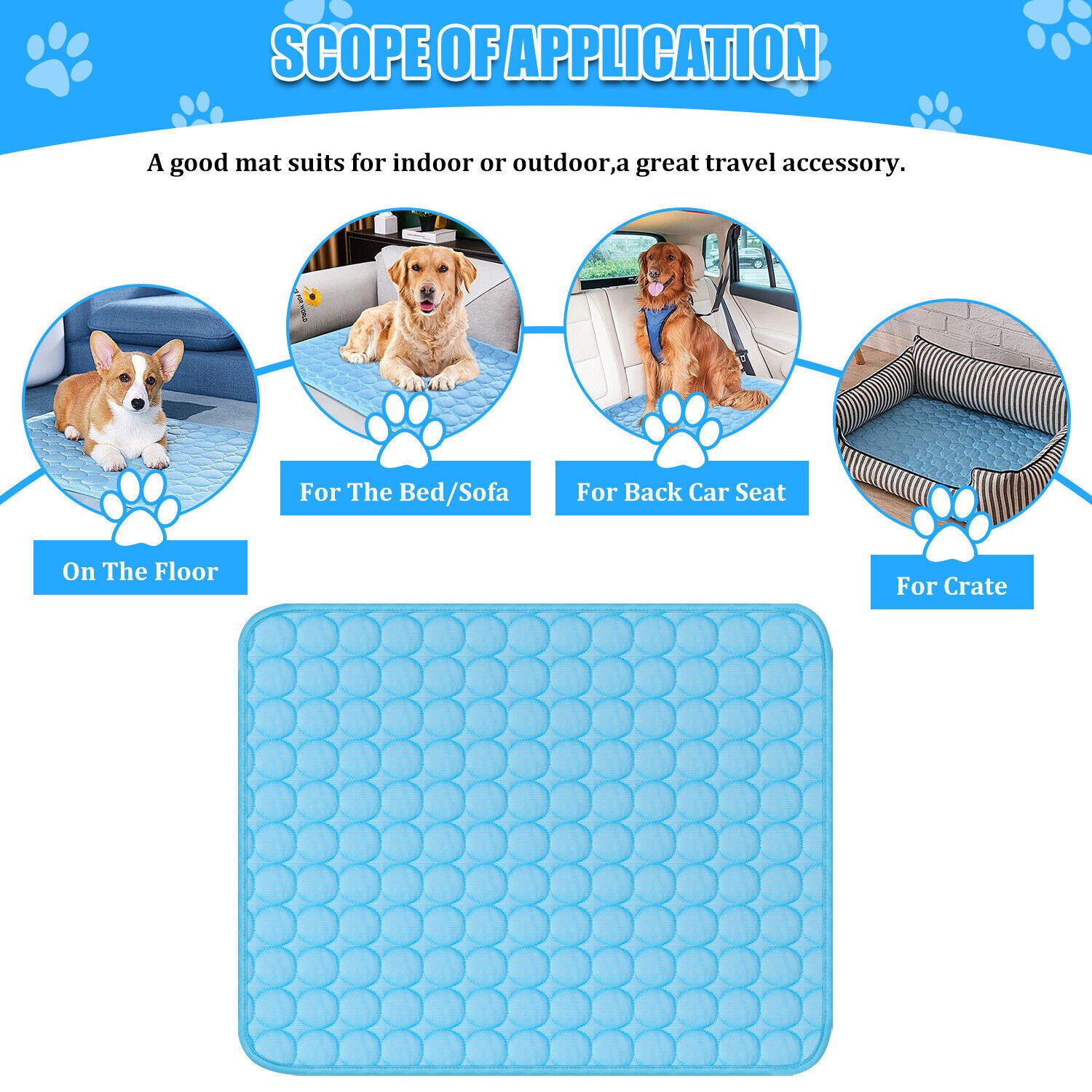 Self-Cooling Pet Mat for Summer Comfort - PetLuxe Essentials 