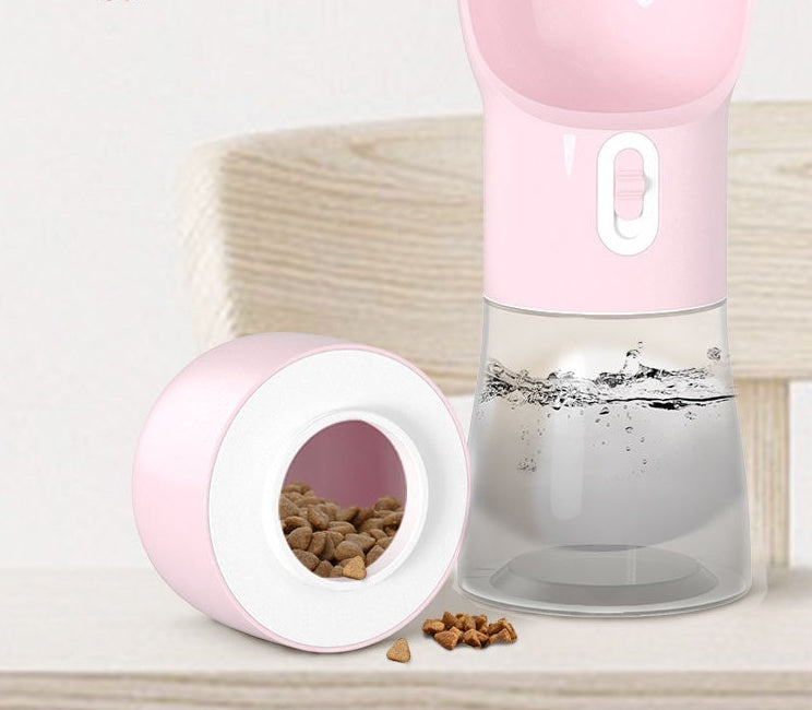2-in-1 Dog Water & Food Travel Bottle - PetLuxe Essentials 