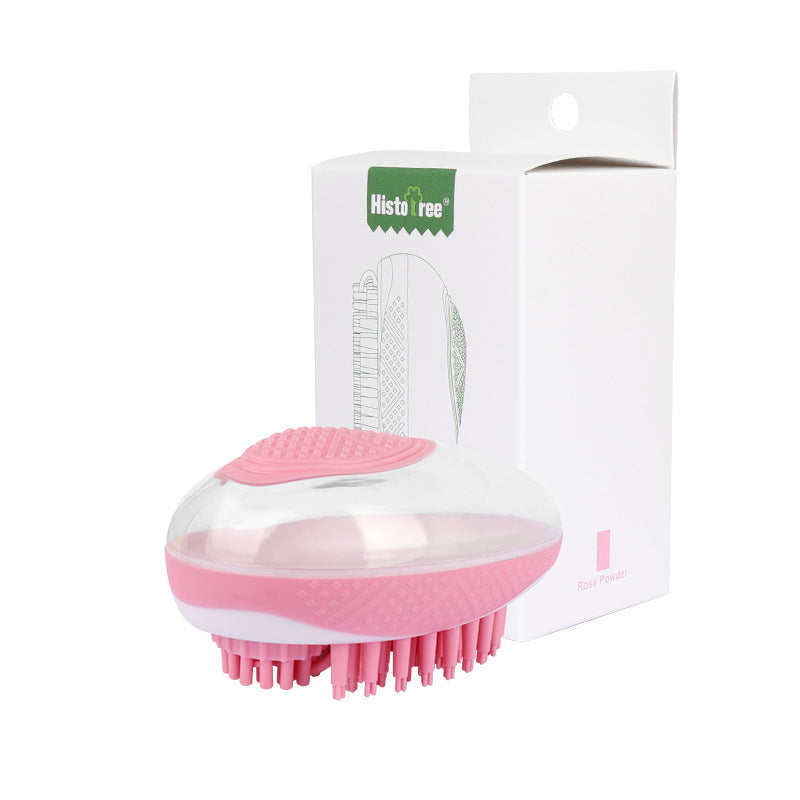2-in-1 Pet Bath Brush with Soft Silicone Bristles - PetLuxe Essentials 