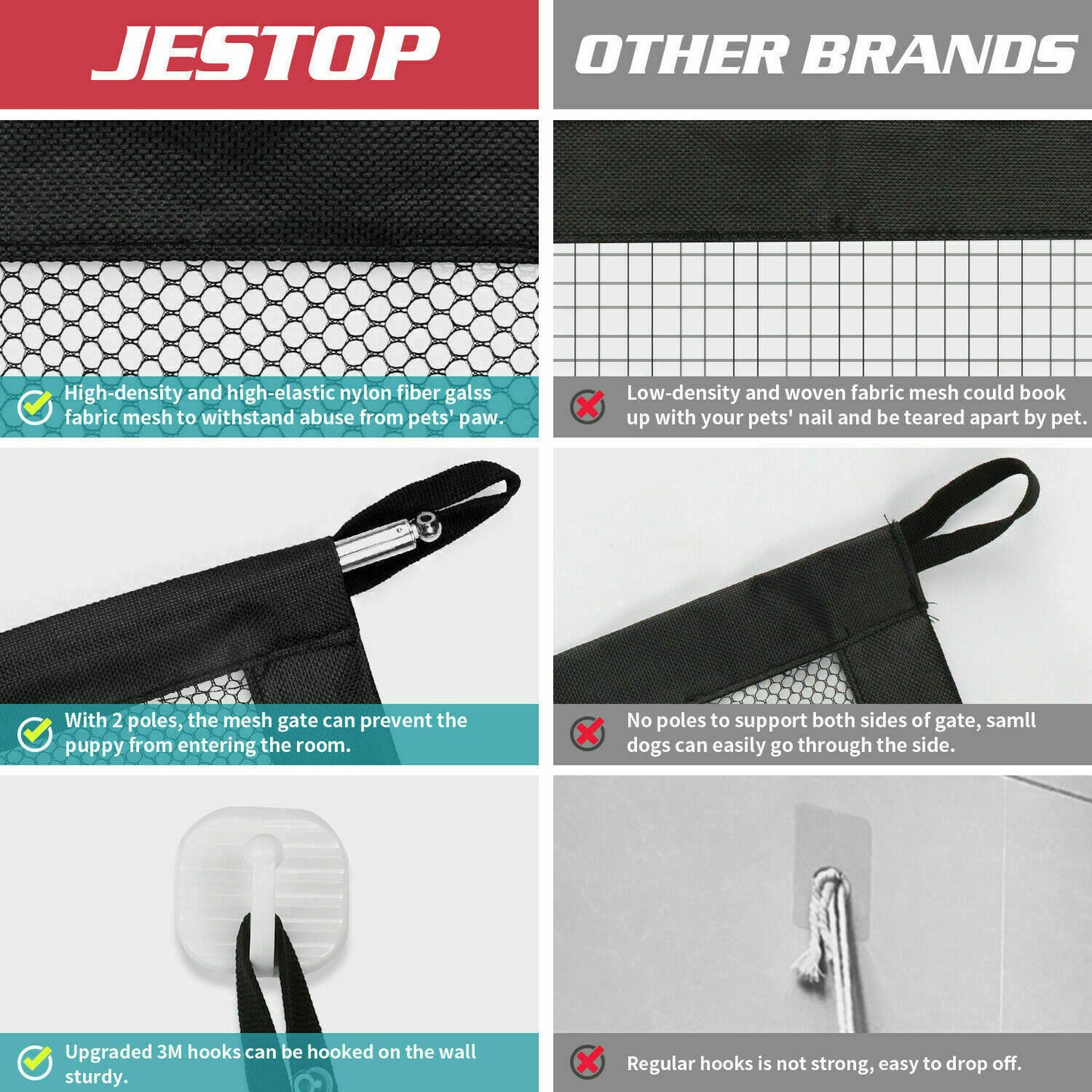 Portable Mesh Safety Gate for Pets & Babies
