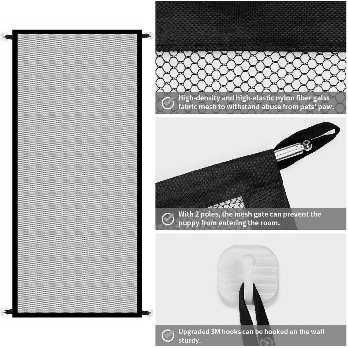 Portable Mesh Safety Gate for Pets & Babies