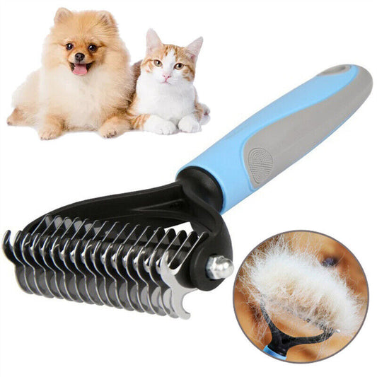 Dual-Sided Pet Grooming Brush – Fast Shed & Tangle Removal - PetLuxe Essentials 