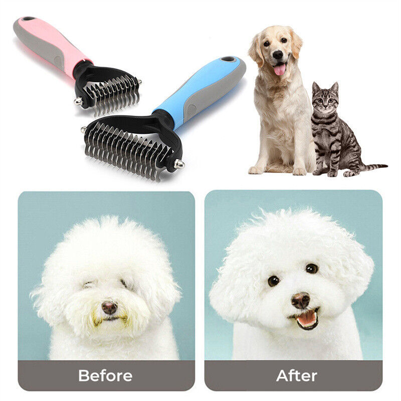 Dual-Sided Pet Grooming Brush – Fast Shed & Tangle Removal - PetLuxe Essentials 
