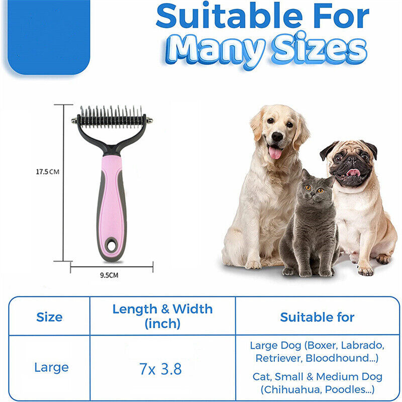 Dual-Sided Pet Grooming Brush – Fast Shed & Tangle Removal - PetLuxe Essentials 