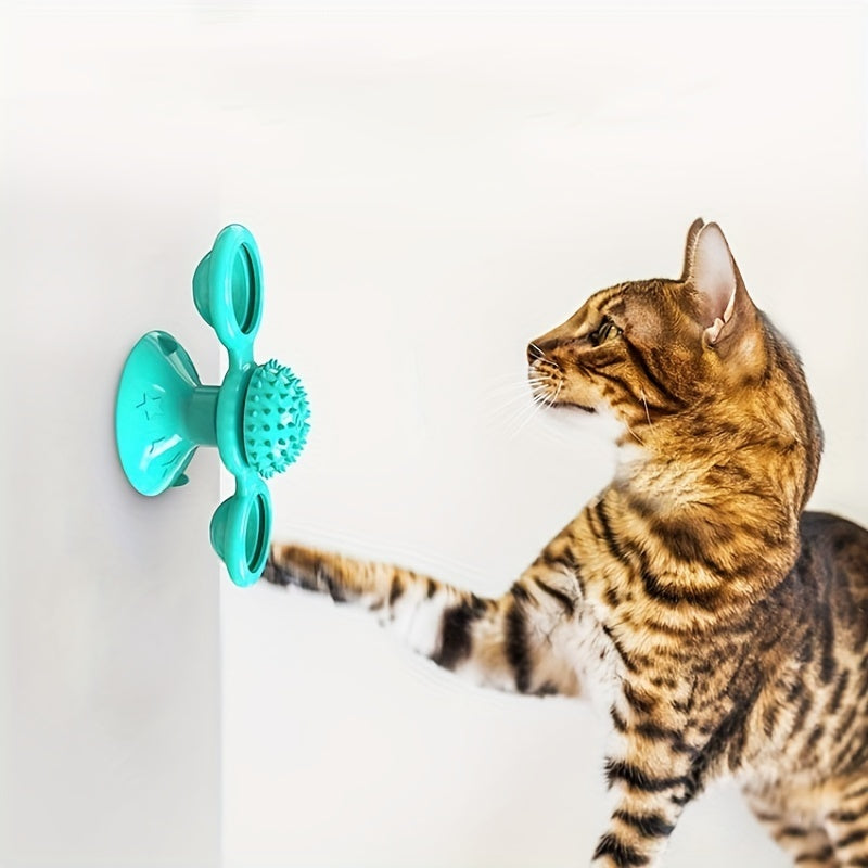 Rotating Cat Windmill Toy – Play, Clean, and Relax - PetLuxe Essentials 