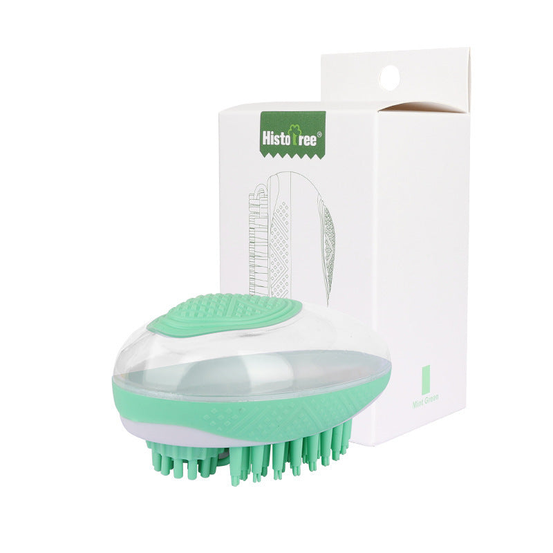 2-in-1 Pet Bath Brush with Soft Silicone Bristles - PetLuxe Essentials 