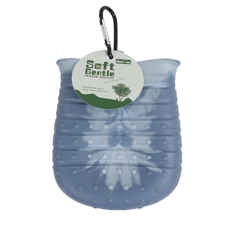 2-in-1 Dog Paw Cleaner & Grooming Brush - PetLuxe Essentials 