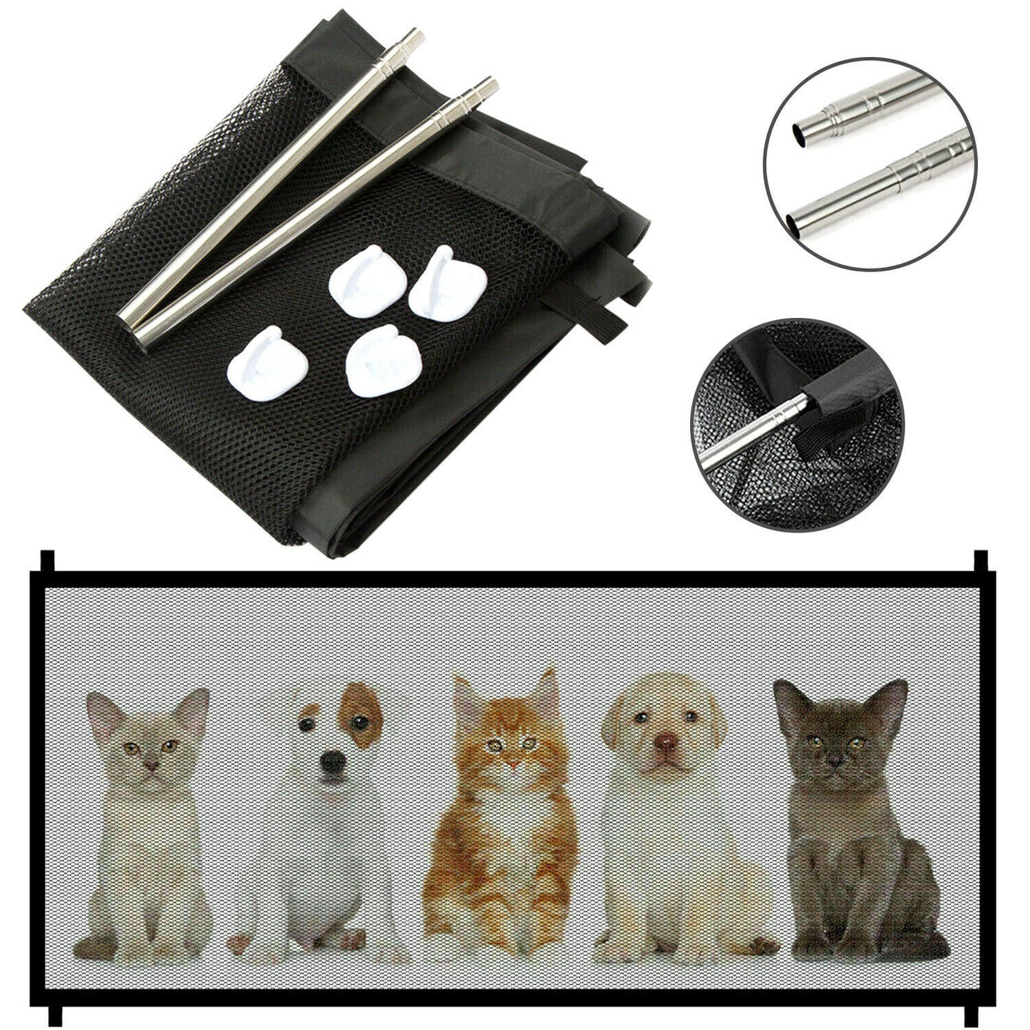 Portable Mesh Safety Gate for Pets & Babies