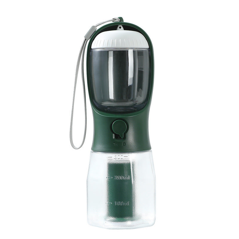 3-in-1 Dog Water Bottle with Food & Waste Bag Holder - PetLuxe Essentials 