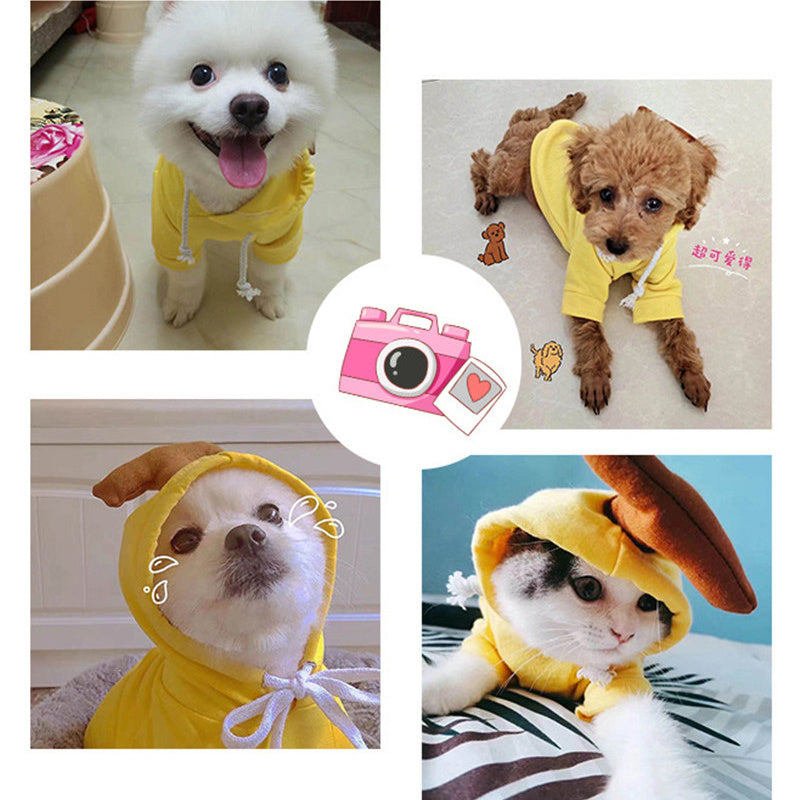 Cute Fruit Dog Hoodie – Soft Fleece Outfit for Small Pets