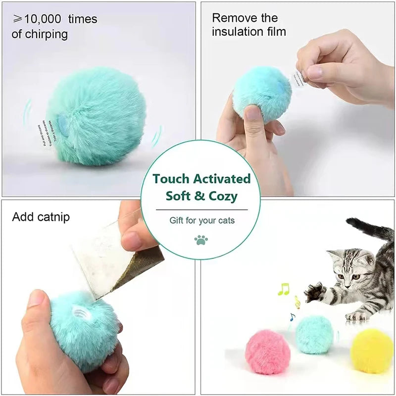 Interactive Cat Toy Ball with Real Sounds - PetLuxe Essentials 