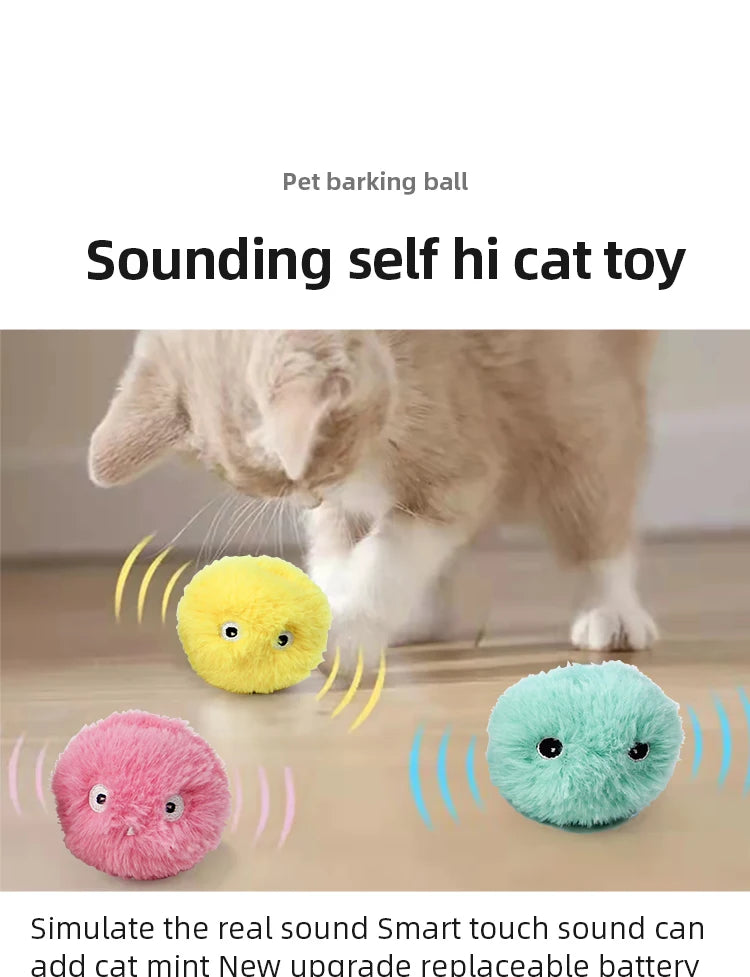Interactive Cat Toy Ball with Real Sounds - PetLuxe Essentials 