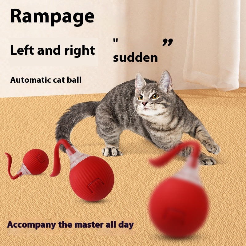 Interactive Cat Toy Ball – Rechargeable & Self-Rotating - PetLuxe Essentials 