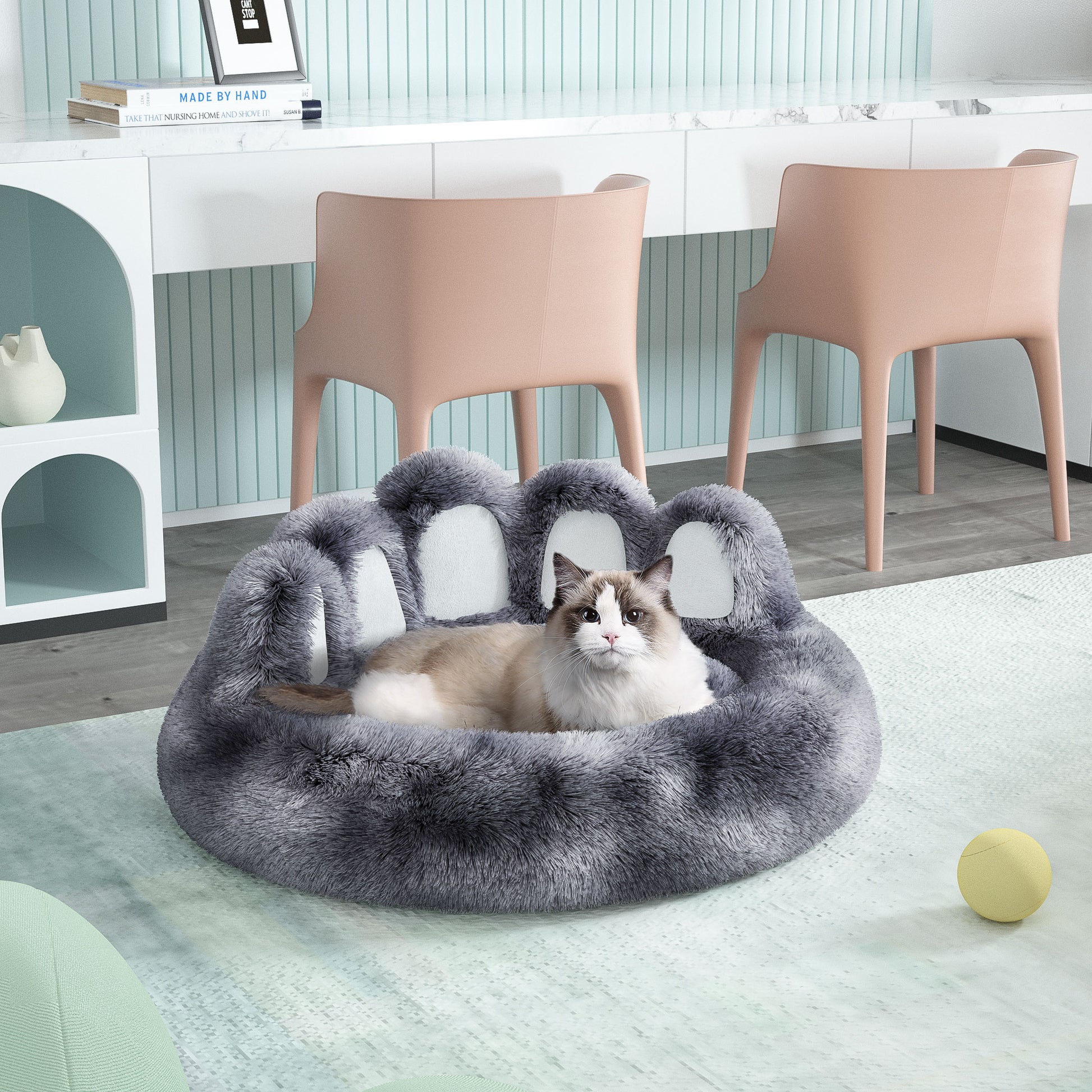 Cozy Bear Paw Bed for Small & Medium Dogs - PetLuxe Essentials 