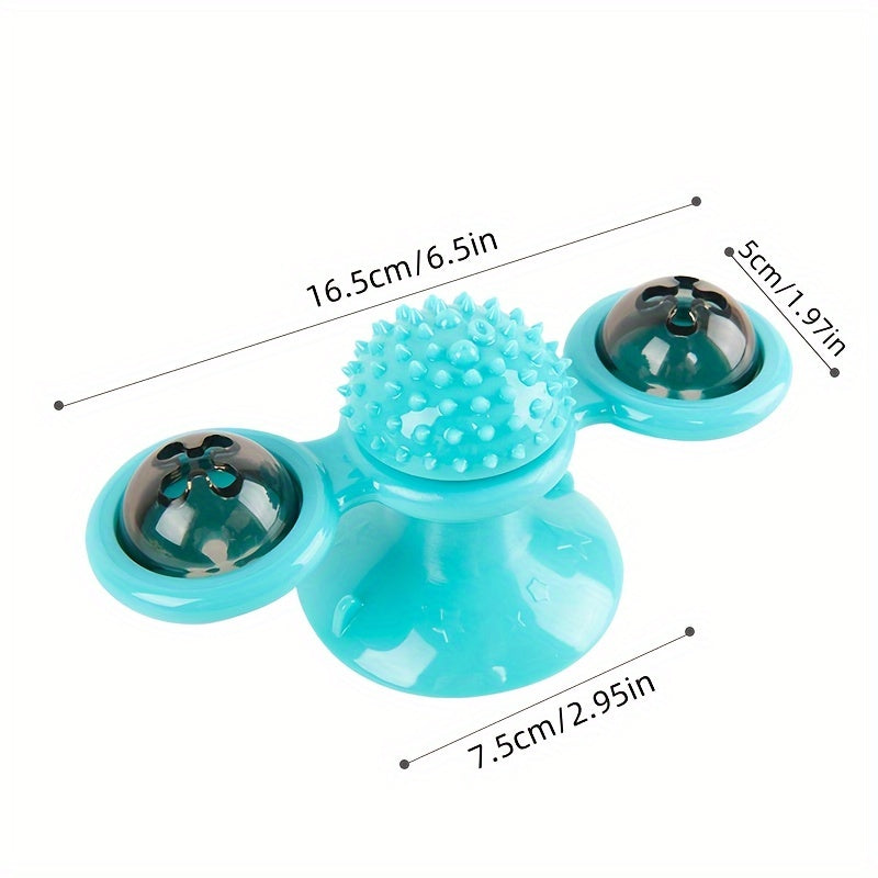 Rotating Cat Windmill Toy – Play, Clean, and Relax - PetLuxe Essentials 